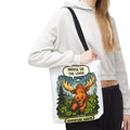 Moose on the Loose Tote Bag — Cute Retro Moose Illustration Canvas Tote