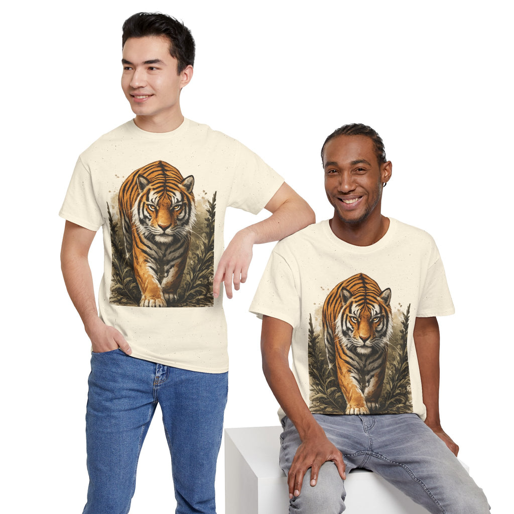 Tiger Stroll Graphic Tee — Majestic Tiger Vintage-Style T-Shirt