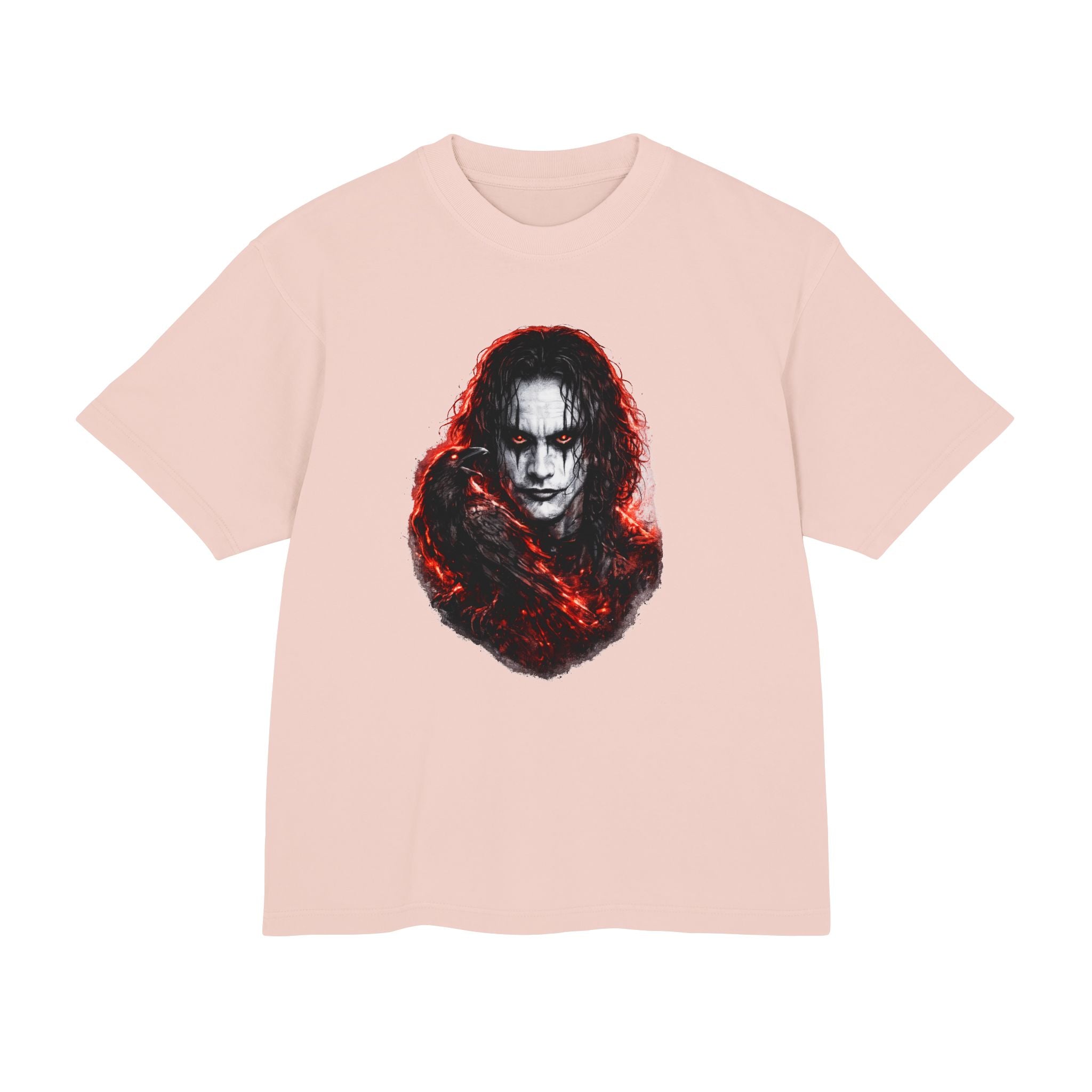 Horror Portrait Tee — Dark Red Smoke Graphic T-Shirt
