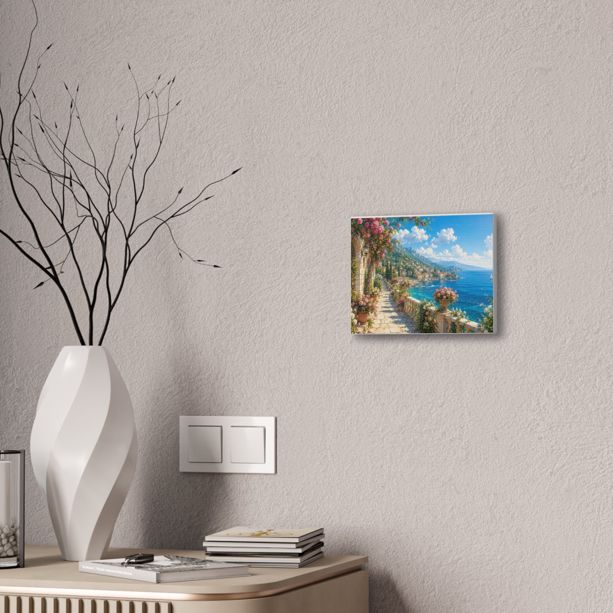 Canvas Print — Mediterranean Seaside Terrace Wall Art