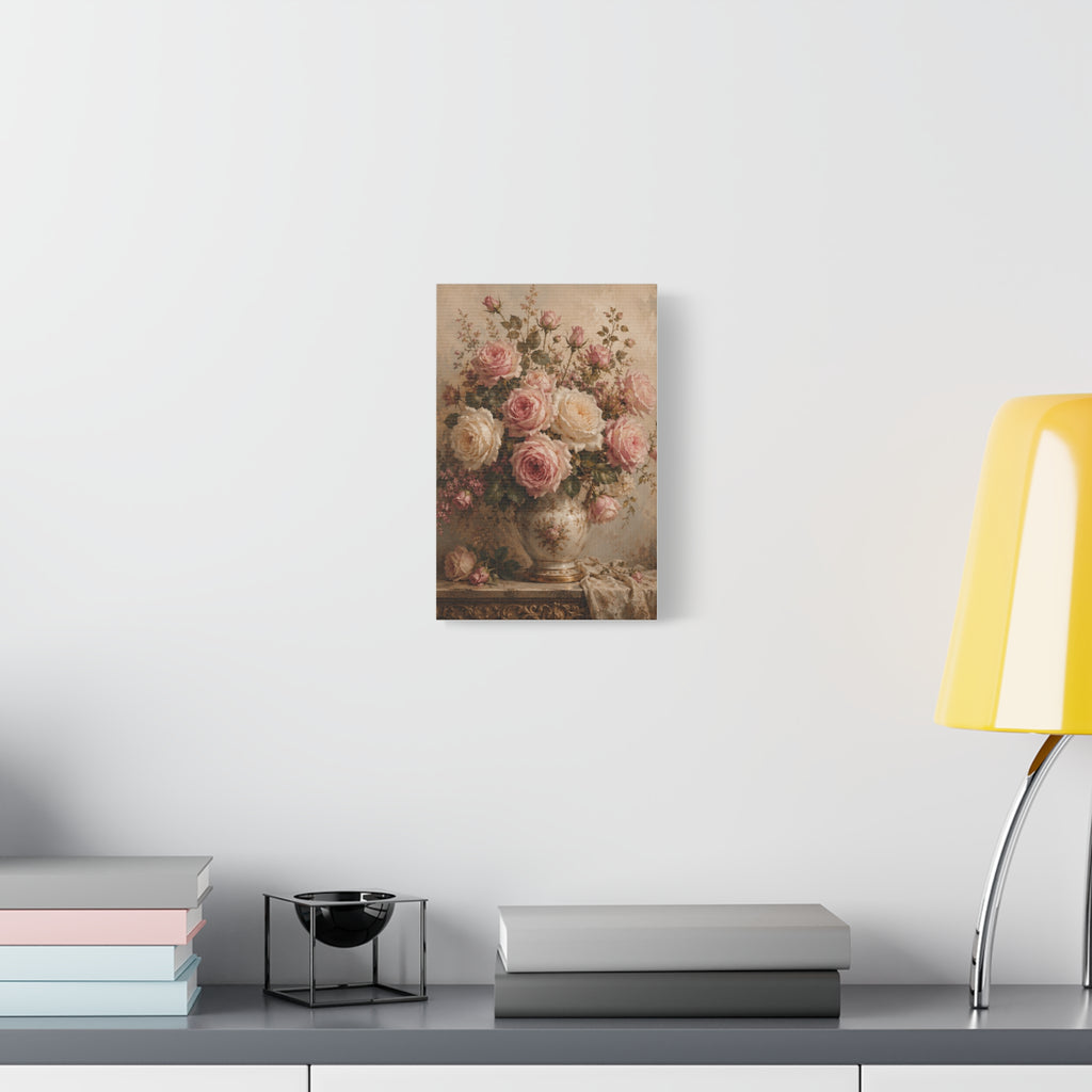 Vintage Rose Bouquet Canvas Print