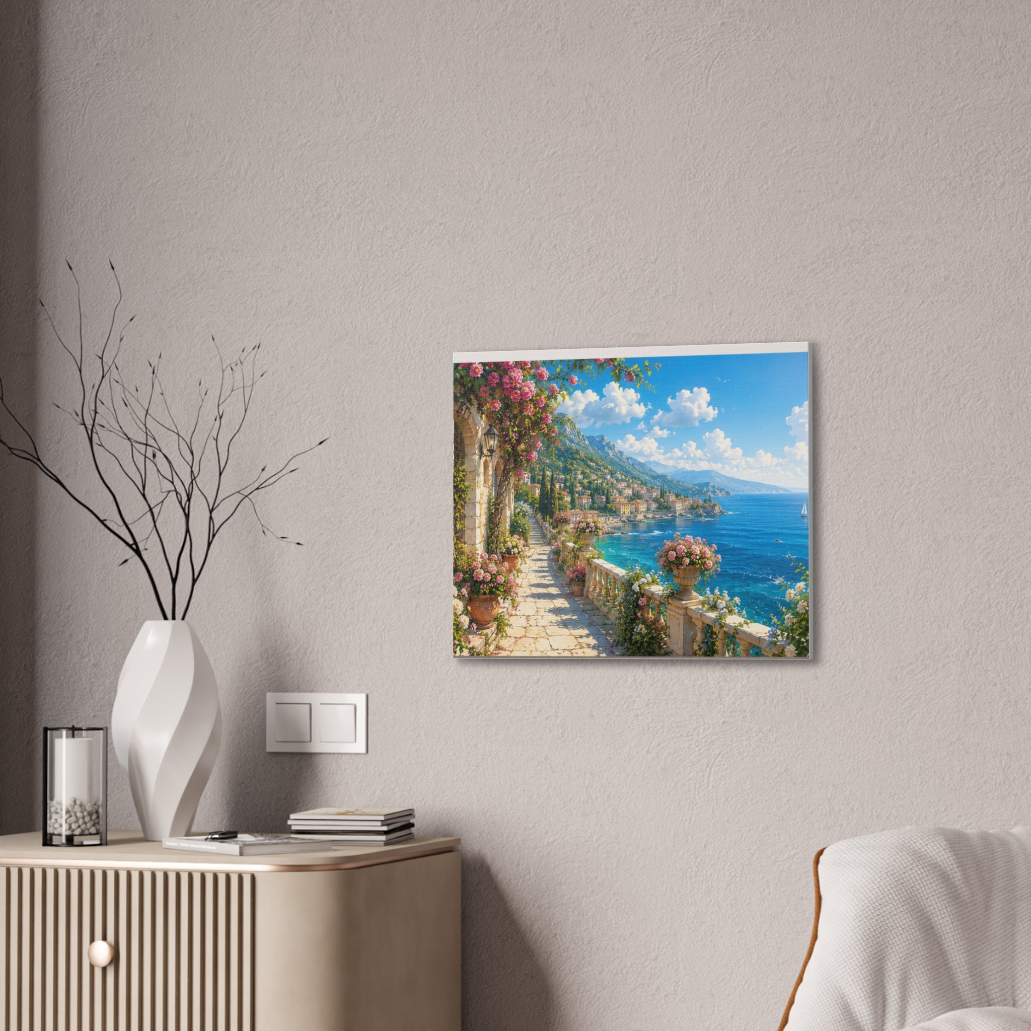 Canvas Print — Mediterranean Seaside Terrace Wall Art