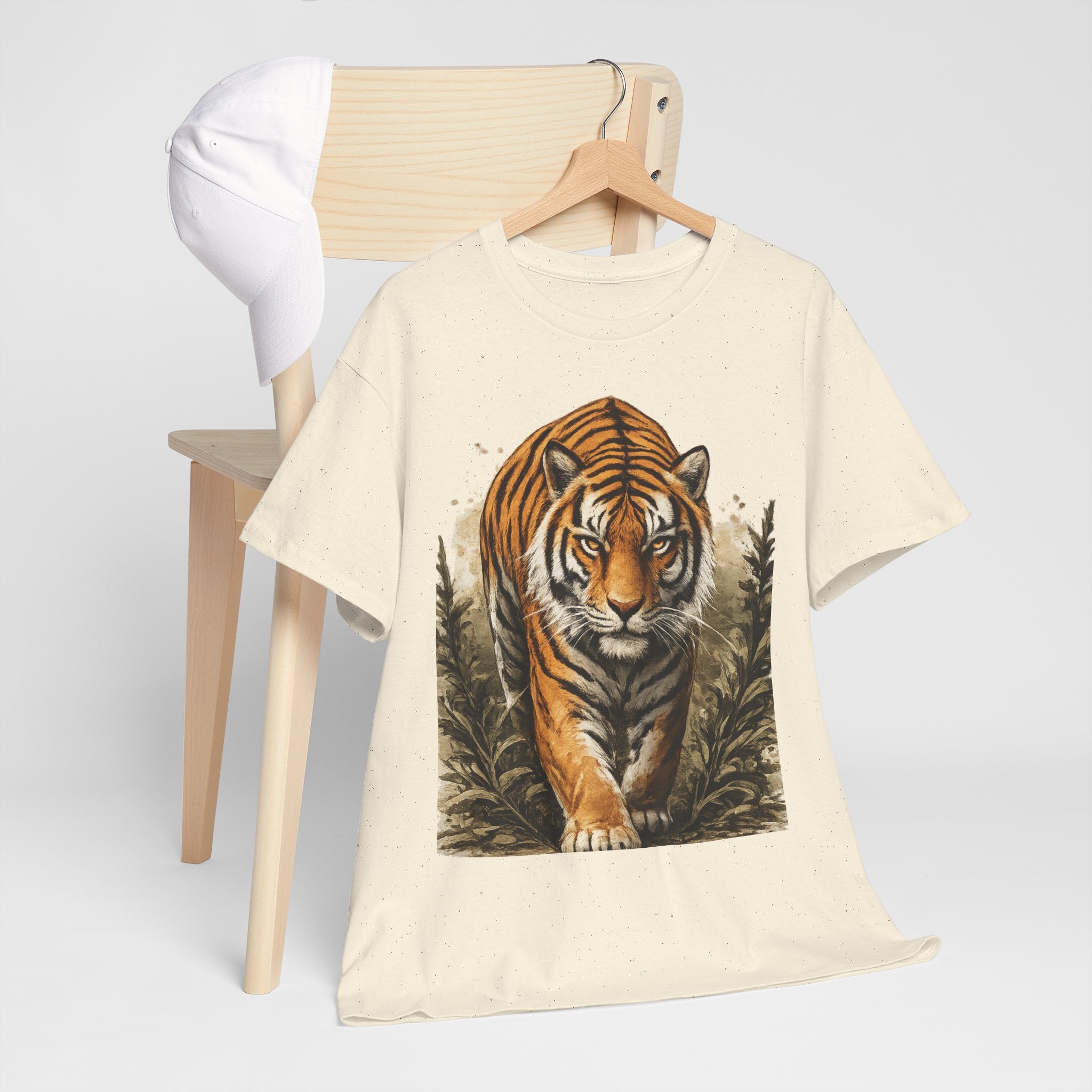 Tiger Stroll Graphic Tee — Majestic Tiger Vintage-Style T-Shirt