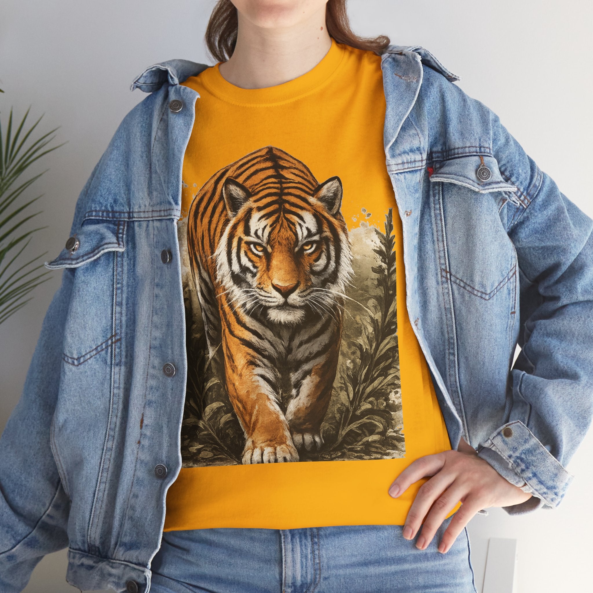 Tiger Stroll Graphic Tee — Majestic Tiger Vintage-Style T-Shirt