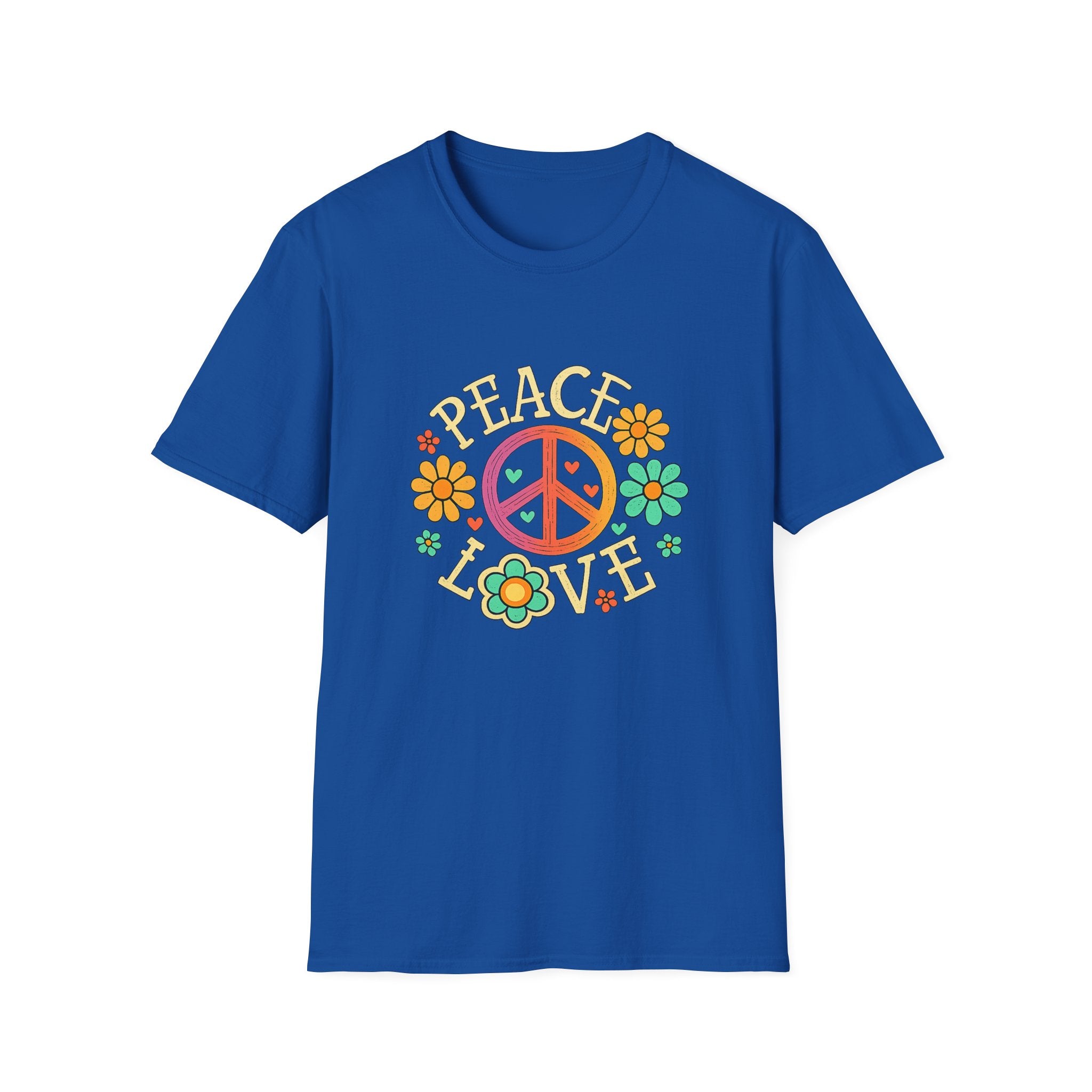 Peace & Love T-Shirt — Retro Flower Peace Sign Tee