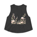 Floral Crop Top — Soft Pink Watercolor Blossoms