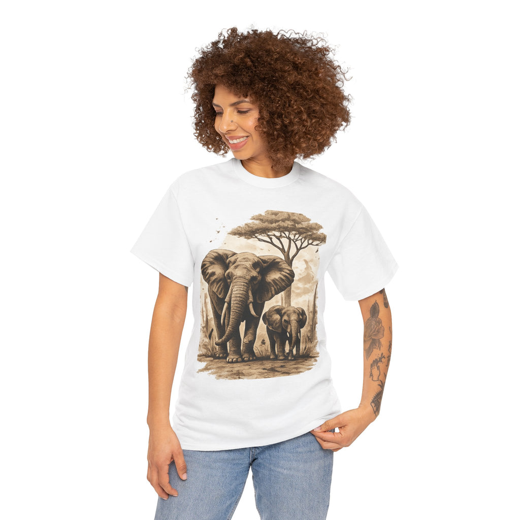 Elephant Family Tee — Vintage Safari Wildlife T-Shirt