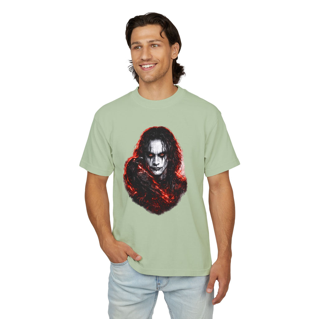 Horror Portrait Tee — Dark Red Smoke Graphic T-Shirt