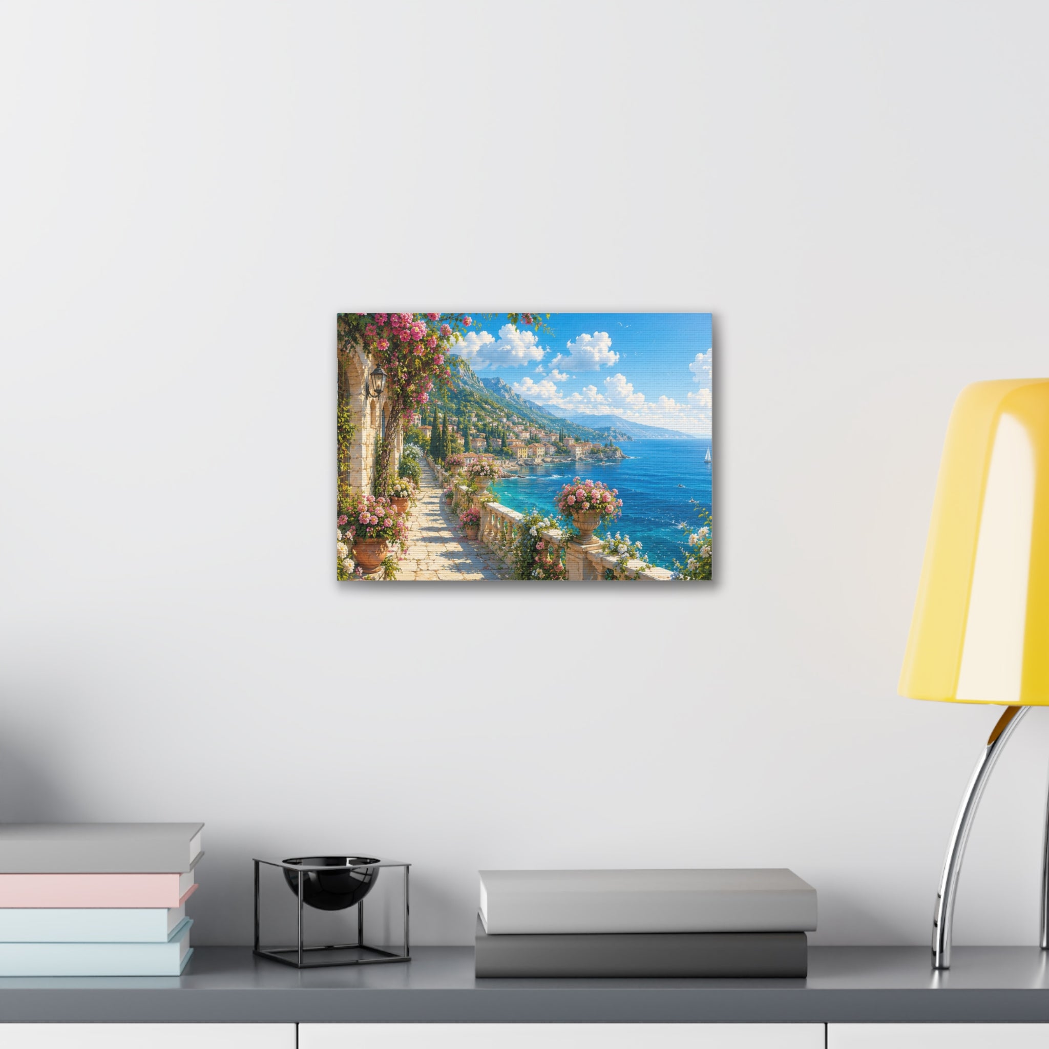 Canvas Print — Mediterranean Seaside Terrace Wall Art