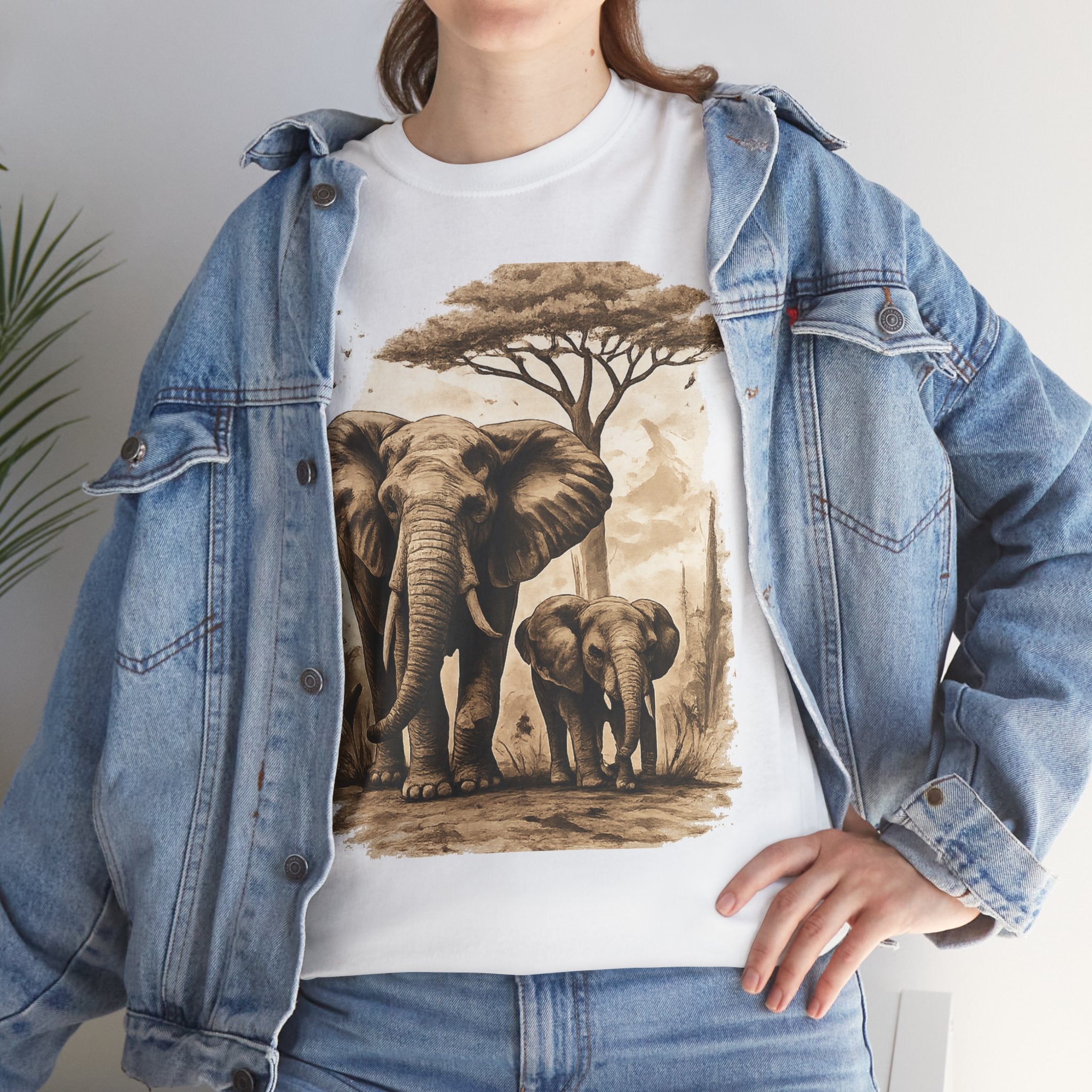 Elephant Family Tee — Vintage Safari Wildlife T-Shirt