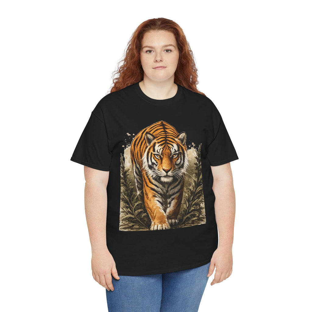 Tiger Stroll Graphic Tee — Majestic Tiger Vintage-Style T-Shirt
