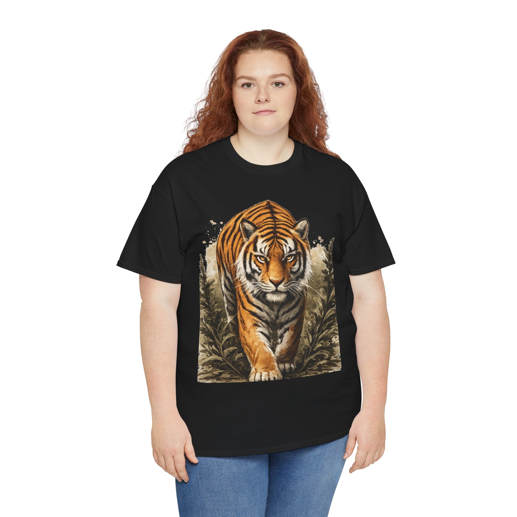 Tiger Stroll Graphic Tee — Majestic Tiger Vintage-Style T-Shirt