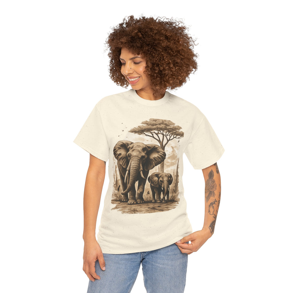 Elephant Family Tee — Vintage Safari Wildlife T-Shirt