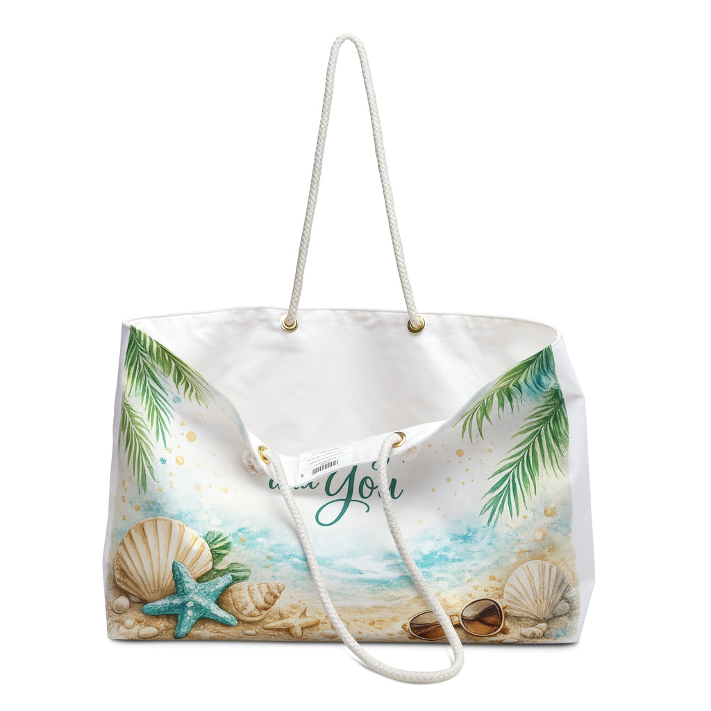 Beach Weekender Bag — "Sun, Sea, the Sky, and You" Travel Tote