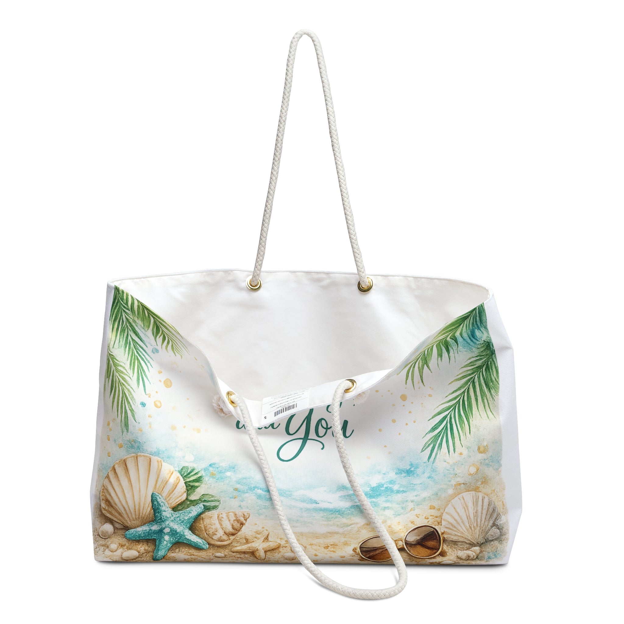 Beach Weekender Bag — "Sun, Sea, the Sky, and You" Travel Tote