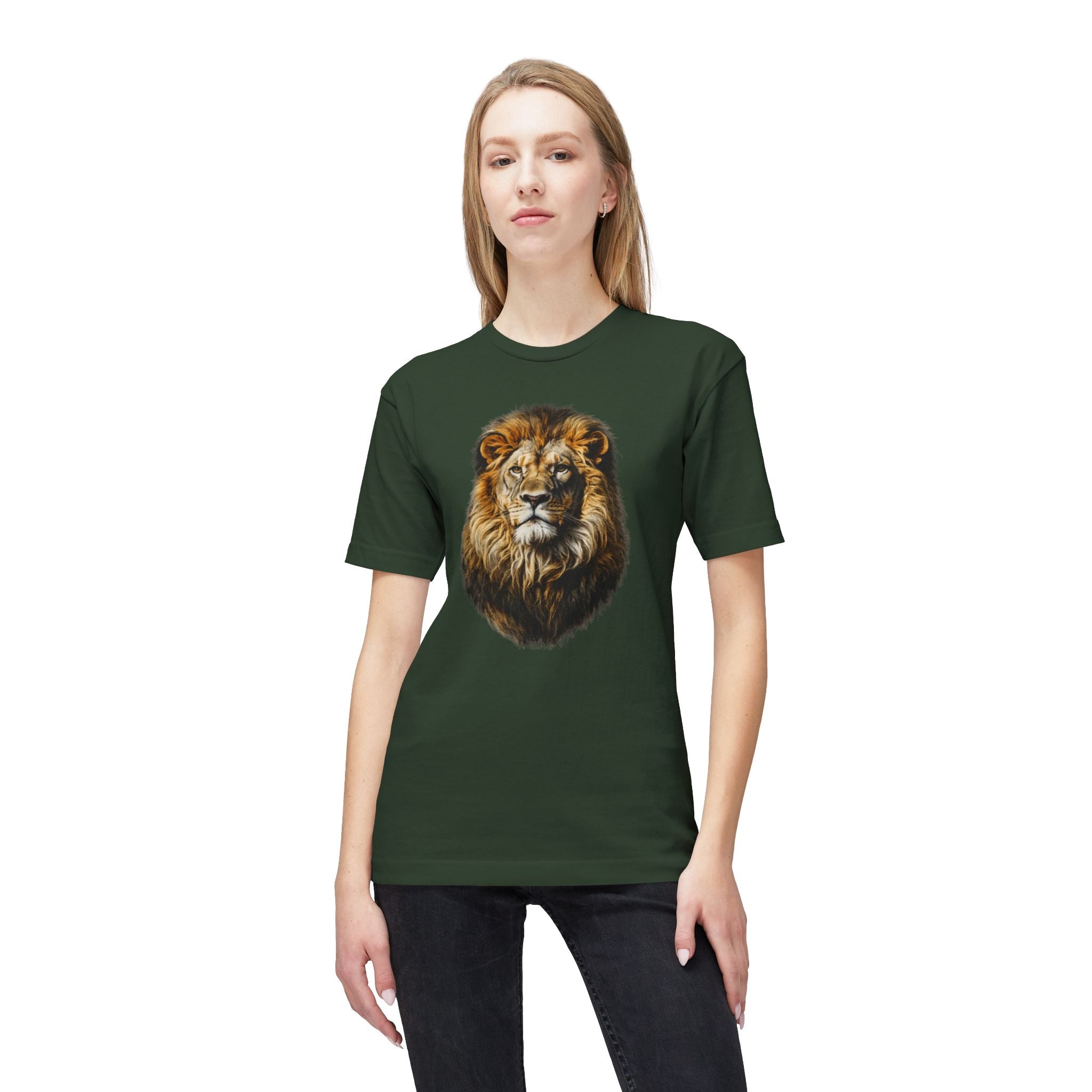 Lion Head Graphic T-Shirt – Majestic Wildlife Tee