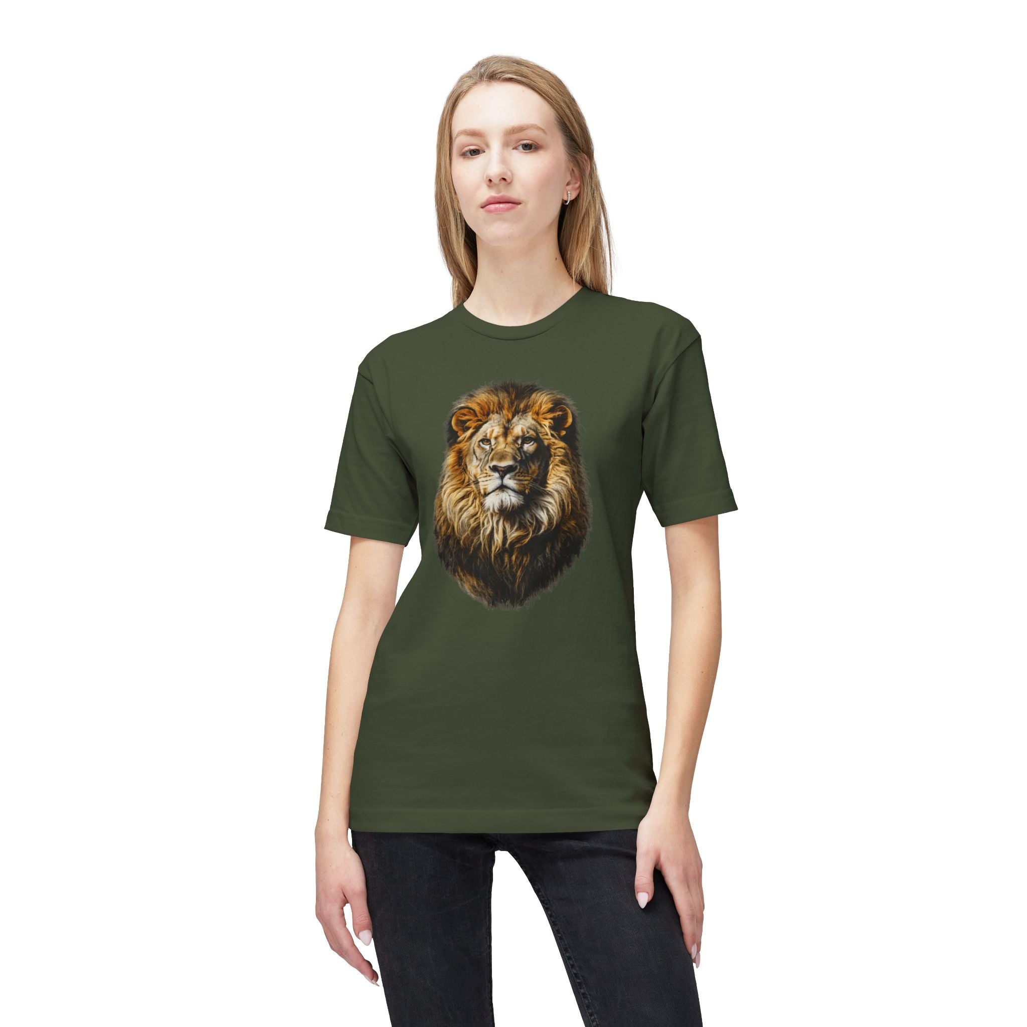 Lion Head Graphic T-Shirt – Majestic Wildlife Tee