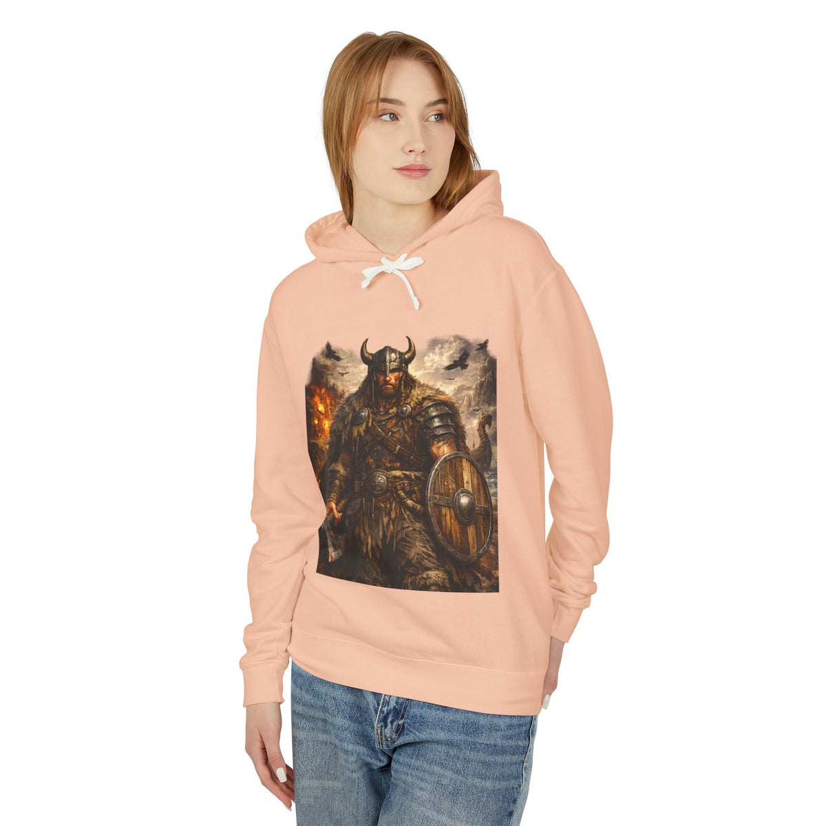 Viking Warrior Hoodie — "Forge Your Legend" Shield & Helmet Sweatshirt