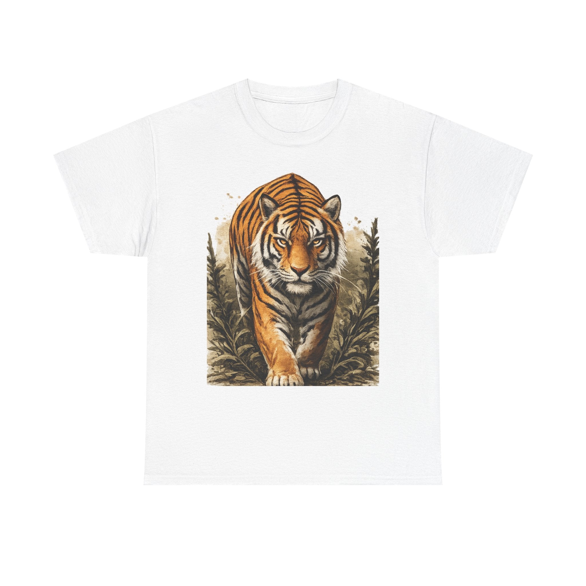 Tiger Stroll Graphic Tee — Majestic Tiger Vintage-Style T-Shirt