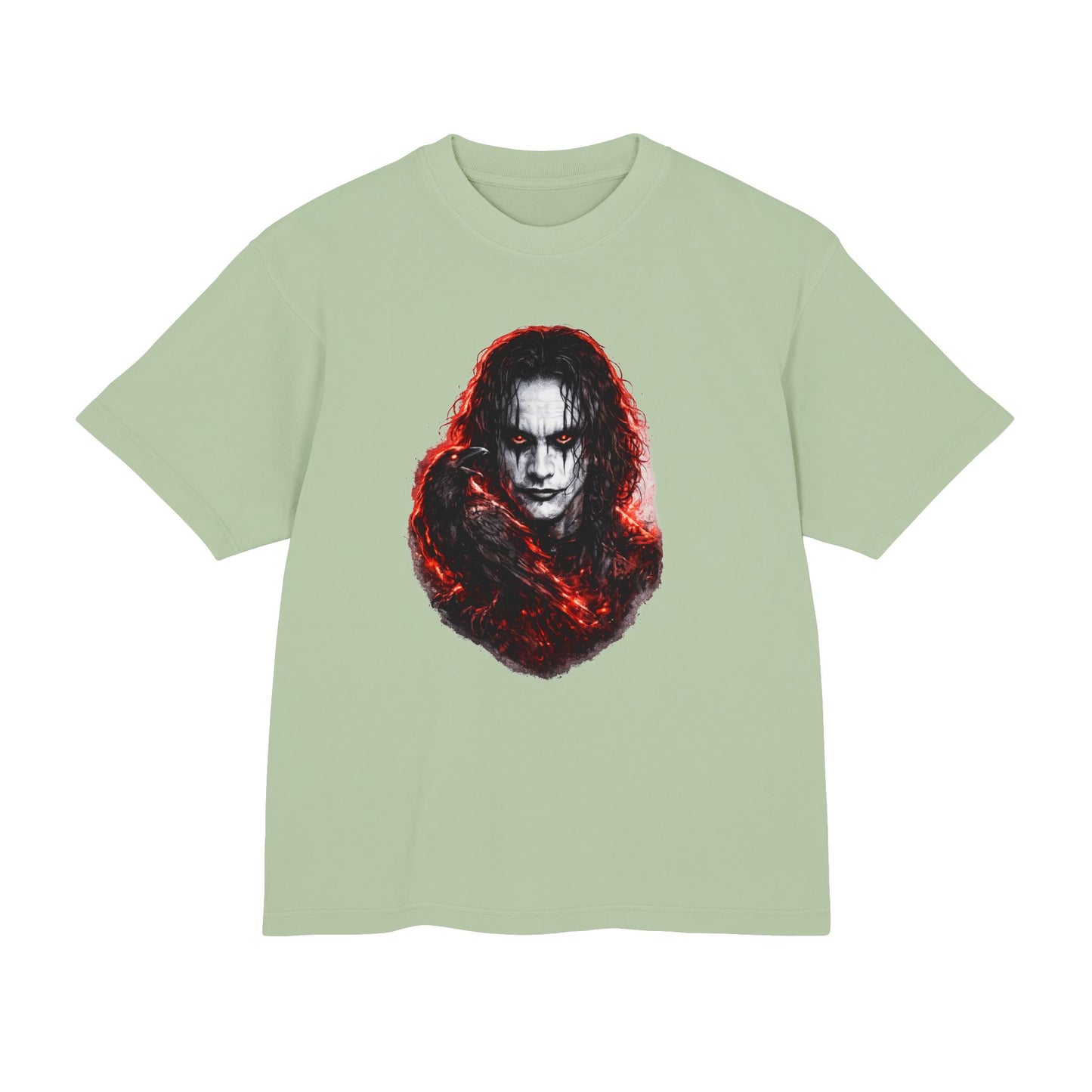 Horror Portrait Tee — Dark Red Smoke Graphic T-Shirt
