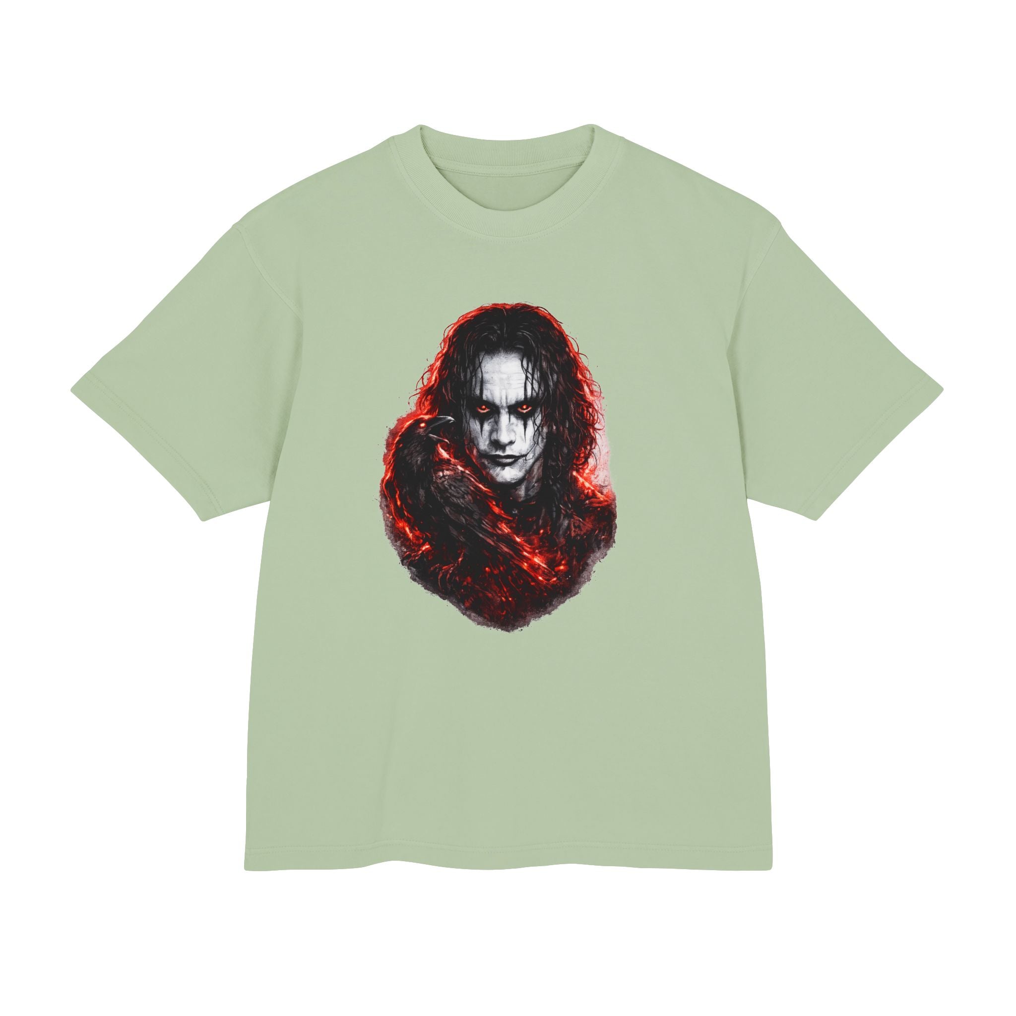 Horror Portrait Tee — Dark Red Smoke Graphic T-Shirt