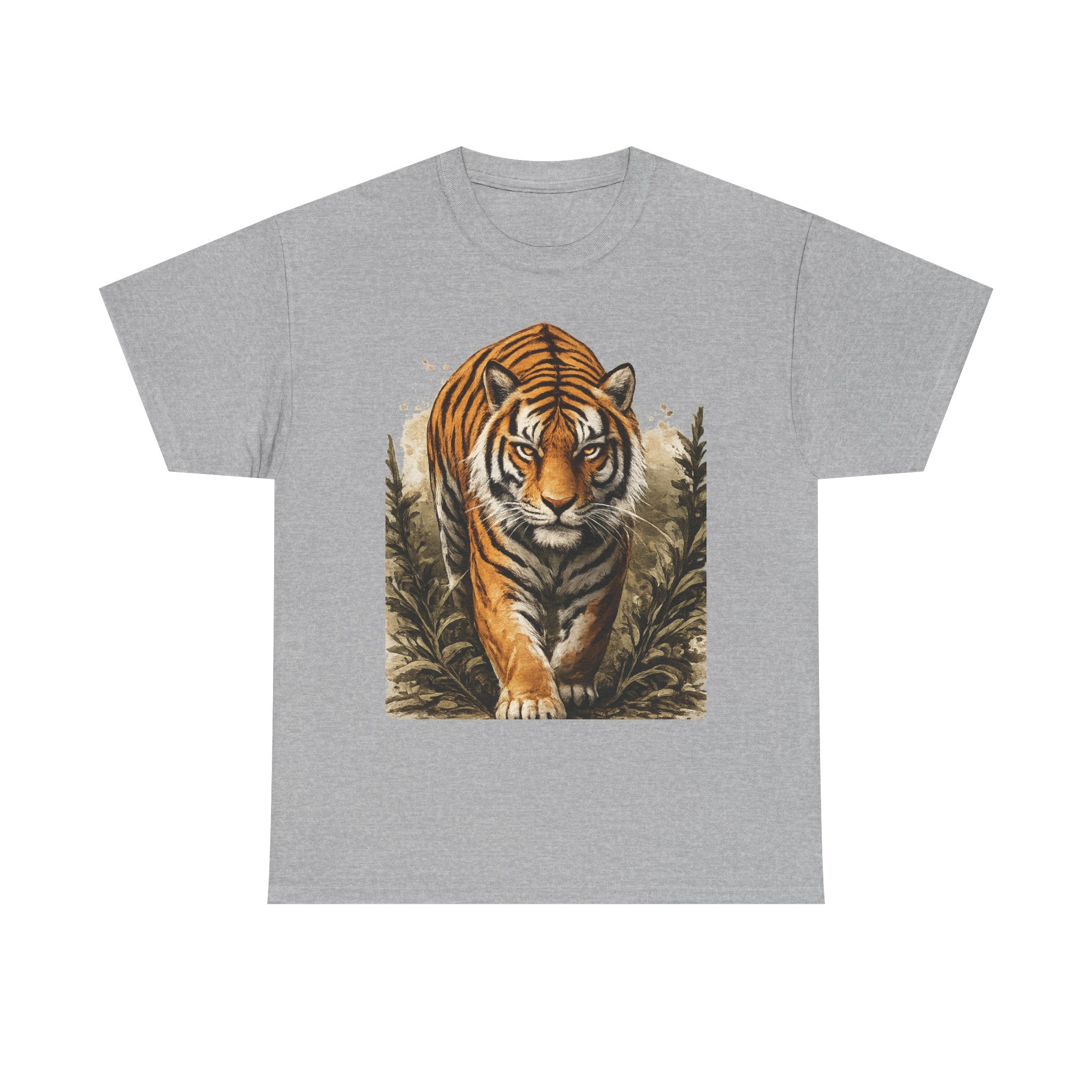 Tiger Stroll Graphic Tee — Majestic Tiger Vintage-Style T-Shirt