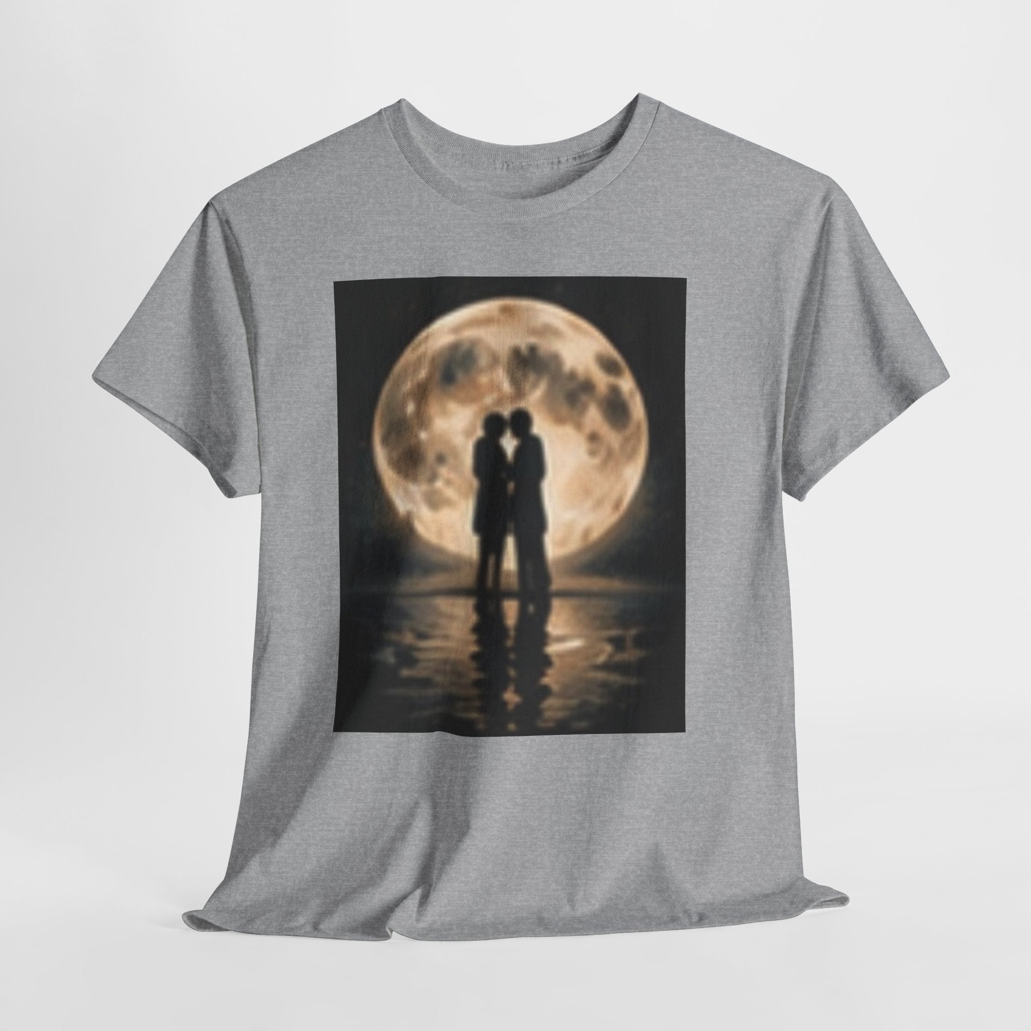 Moonlight Kiss T‑Shirt — Romantic Couple Silhouette Tee