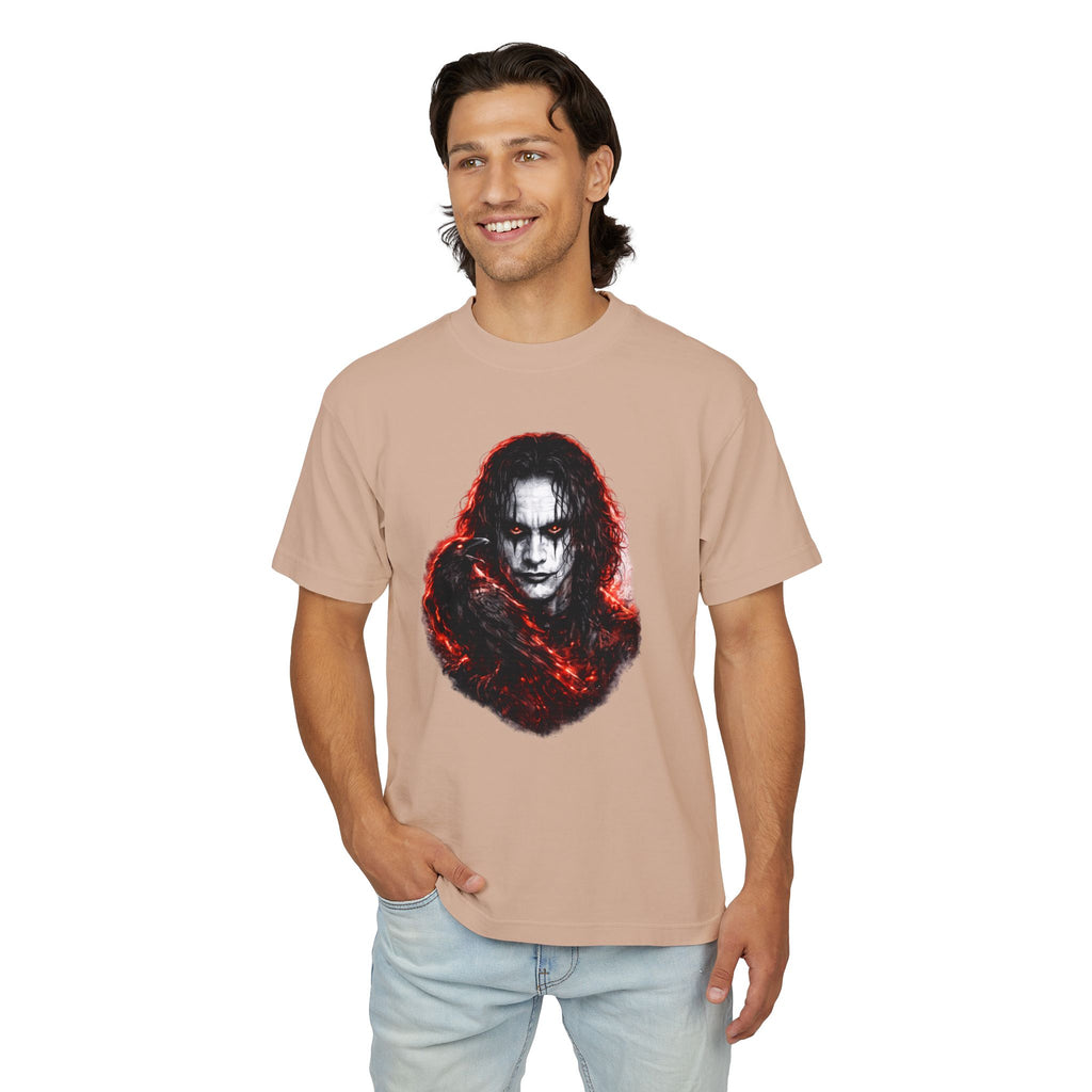 Horror Portrait Tee — Dark Red Smoke Graphic T-Shirt