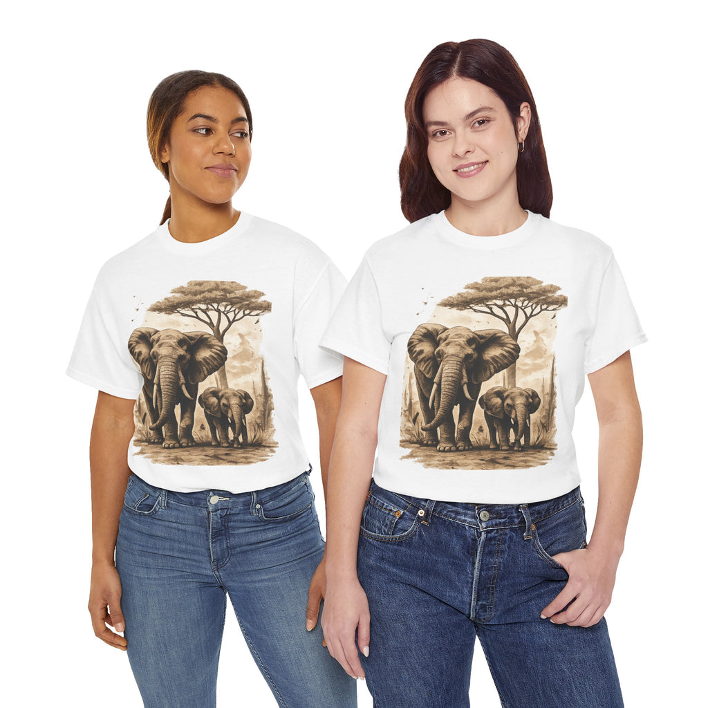 Elephant Family Tee — Vintage Safari Wildlife T-Shirt