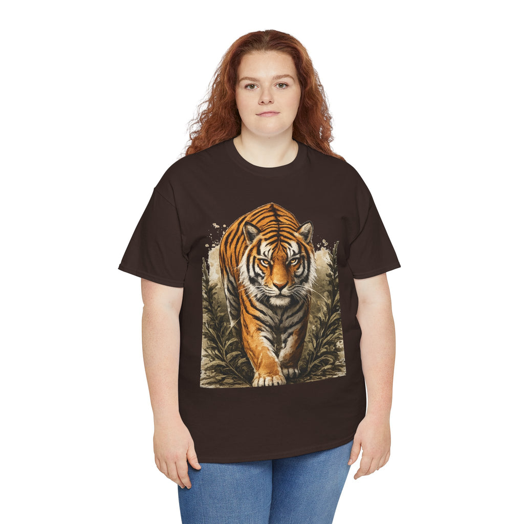 Tiger Stroll Graphic Tee — Majestic Tiger Vintage-Style T-Shirt