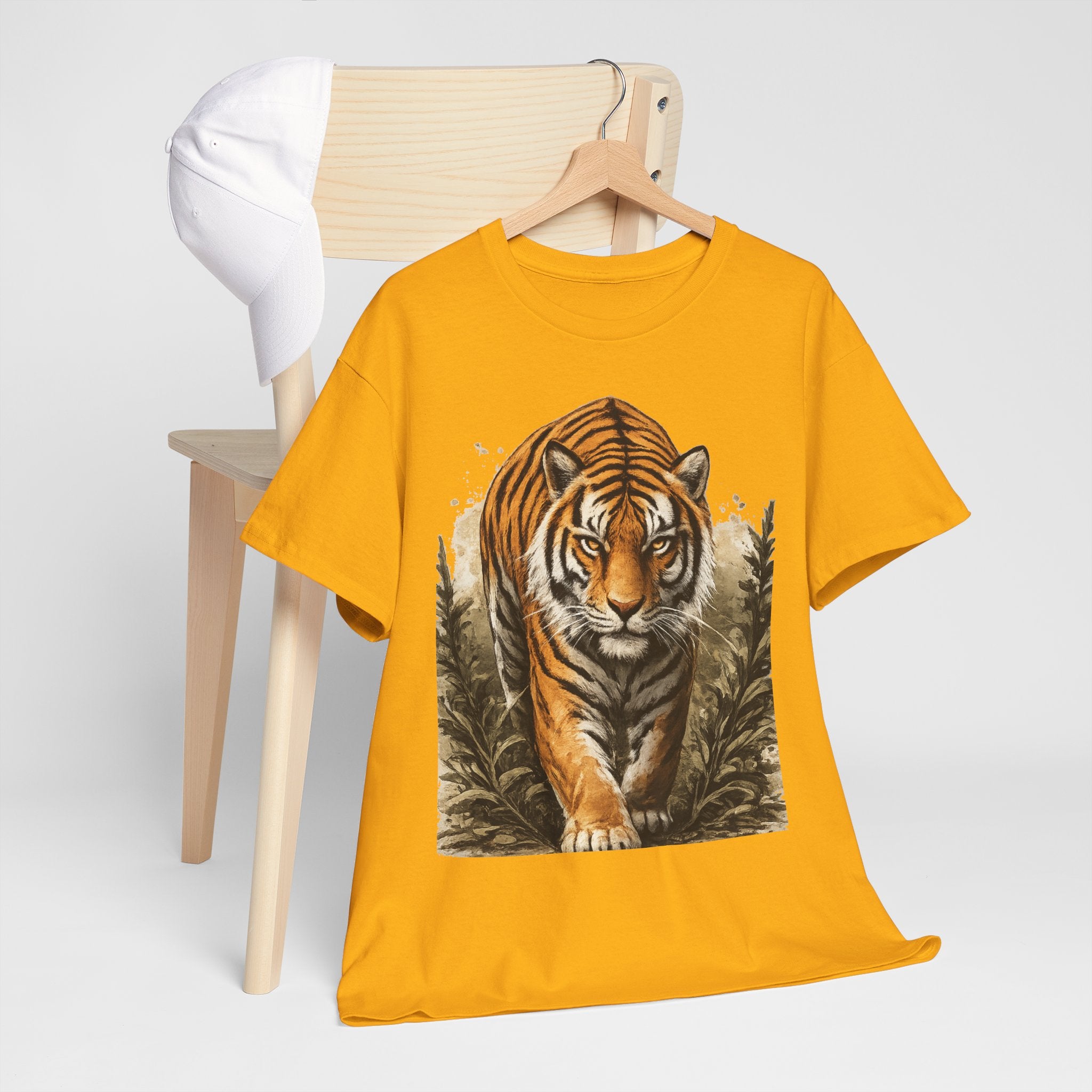 Tiger Stroll Graphic Tee — Majestic Tiger Vintage-Style T-Shirt