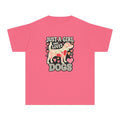 Youth Tee — "Just a Girl Who Loves Dogs" Cute Heart Dog Graphic