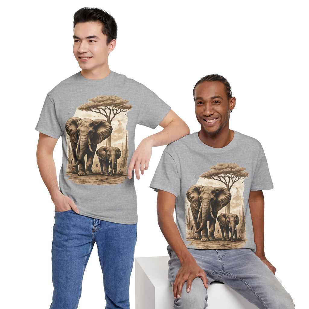 Elephant Family Tee — Vintage Safari Wildlife T-Shirt