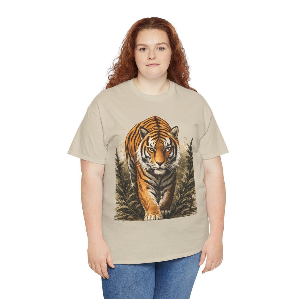 Tiger Stroll Graphic Tee — Majestic Tiger Vintage-Style T-Shirt