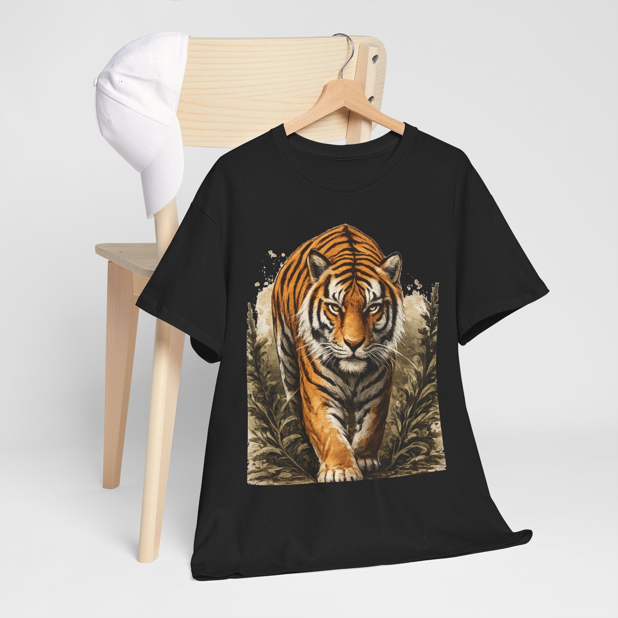 Tiger Stroll Graphic Tee — Majestic Tiger Vintage-Style T-Shirt