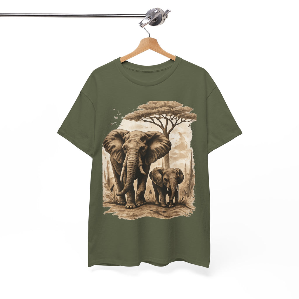 Elephant Family Tee — Vintage Safari Wildlife T-Shirt