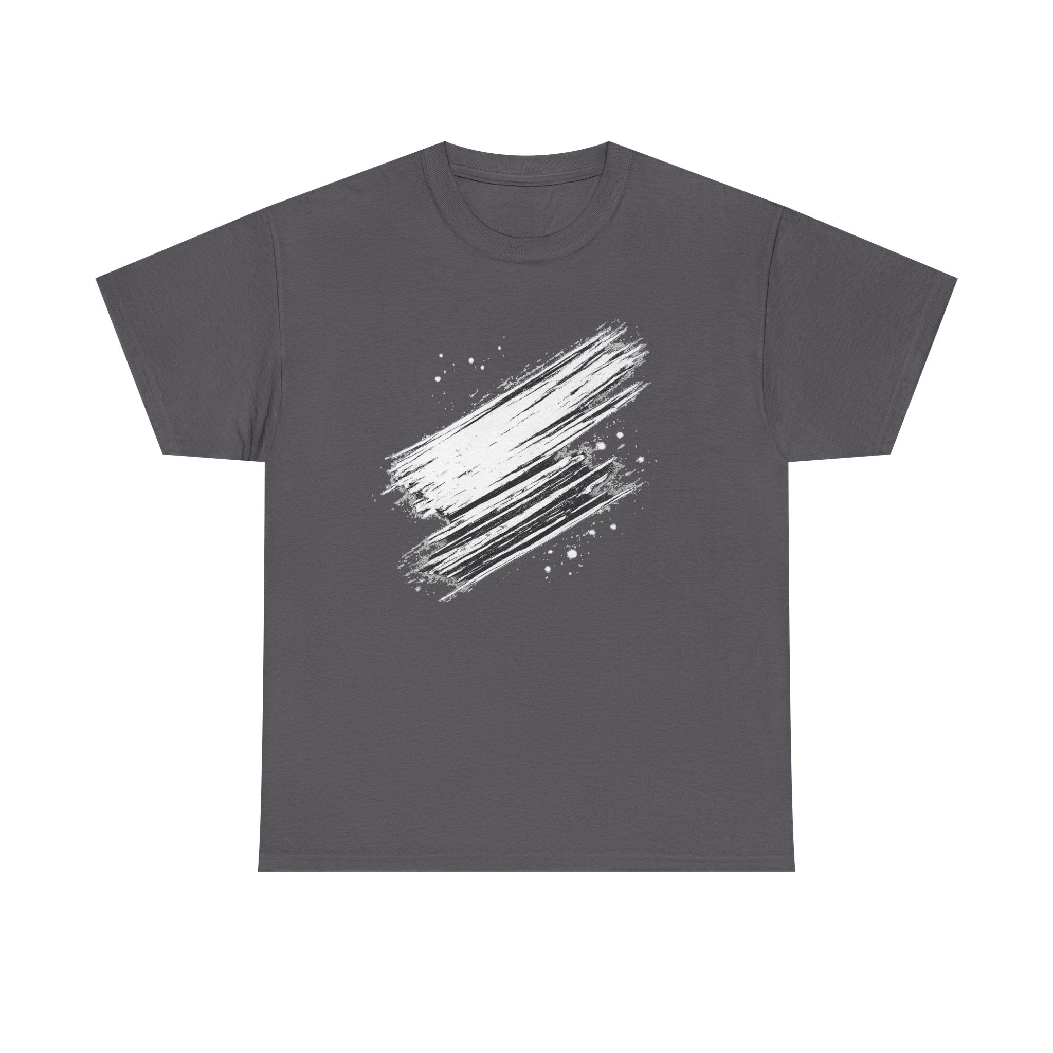 Abstract Brushstroke T-Shirt — Minimal Black Paint Stroke Tee