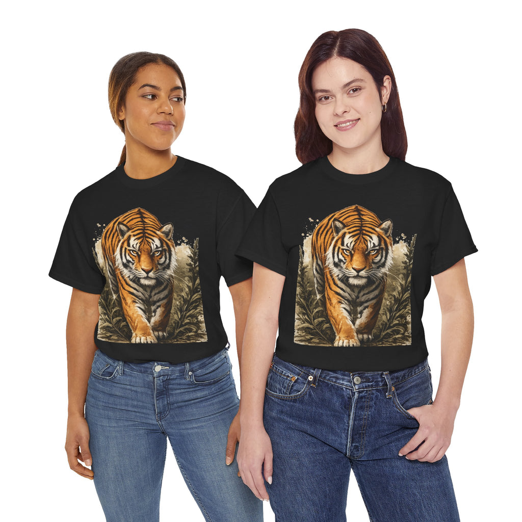 Tiger Stroll Graphic Tee — Majestic Tiger Vintage-Style T-Shirt
