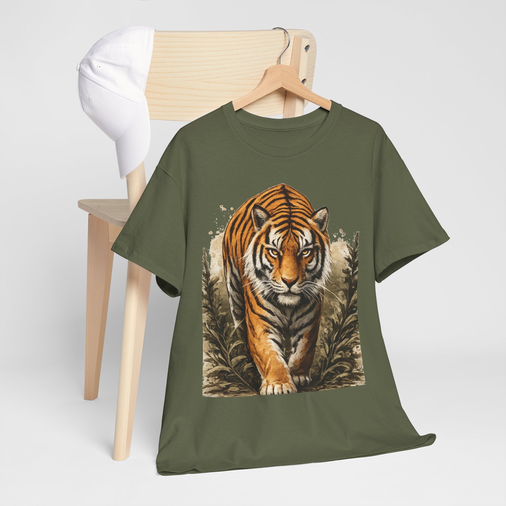 Tiger Stroll Graphic Tee — Majestic Tiger Vintage-Style T-Shirt