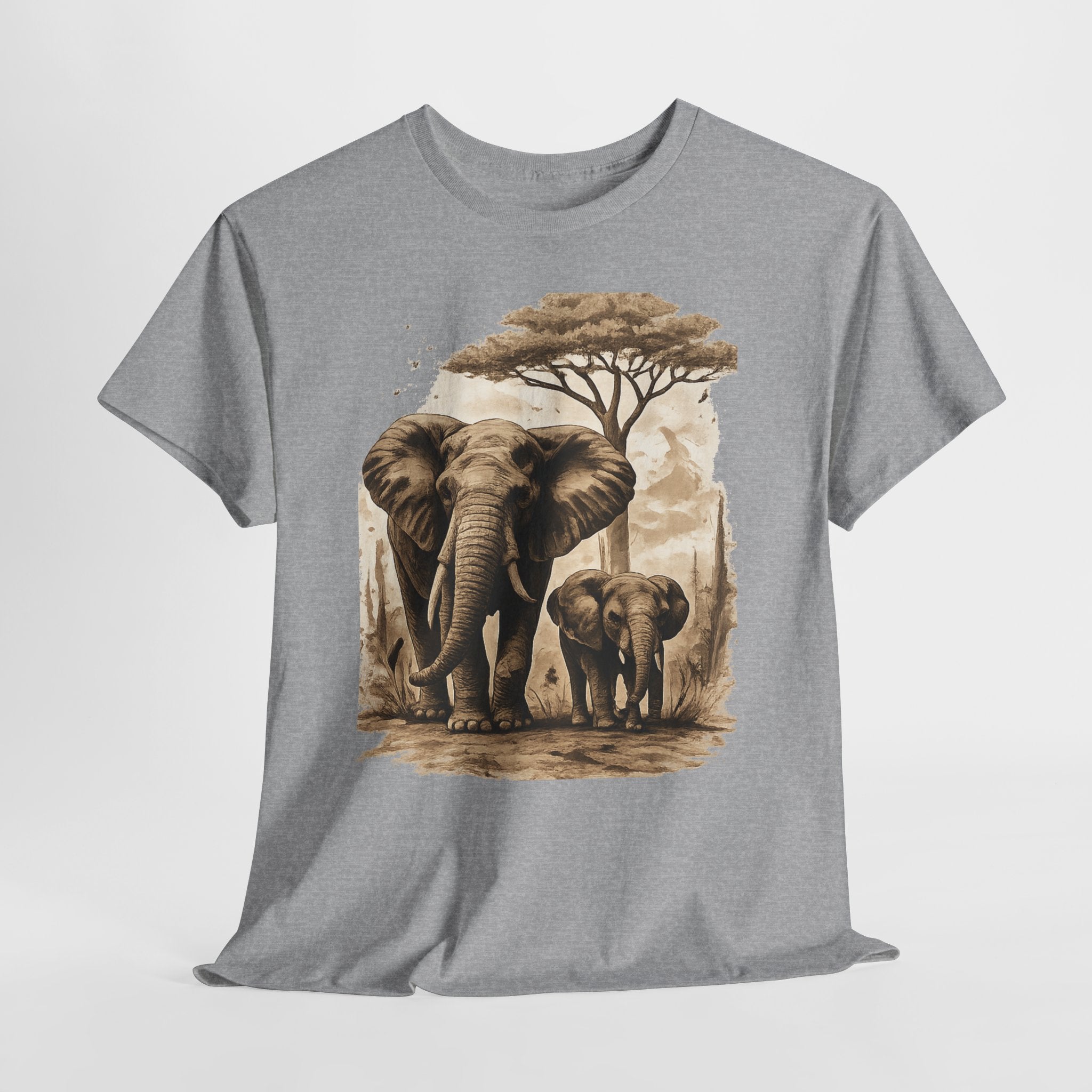 Elephant Family Tee — Vintage Safari Wildlife T-Shirt