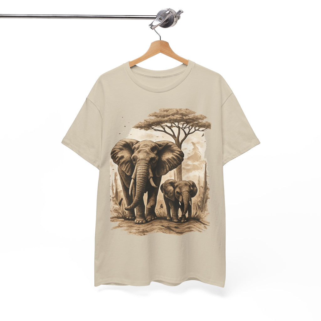 Elephant Family Tee — Vintage Safari Wildlife T-Shirt