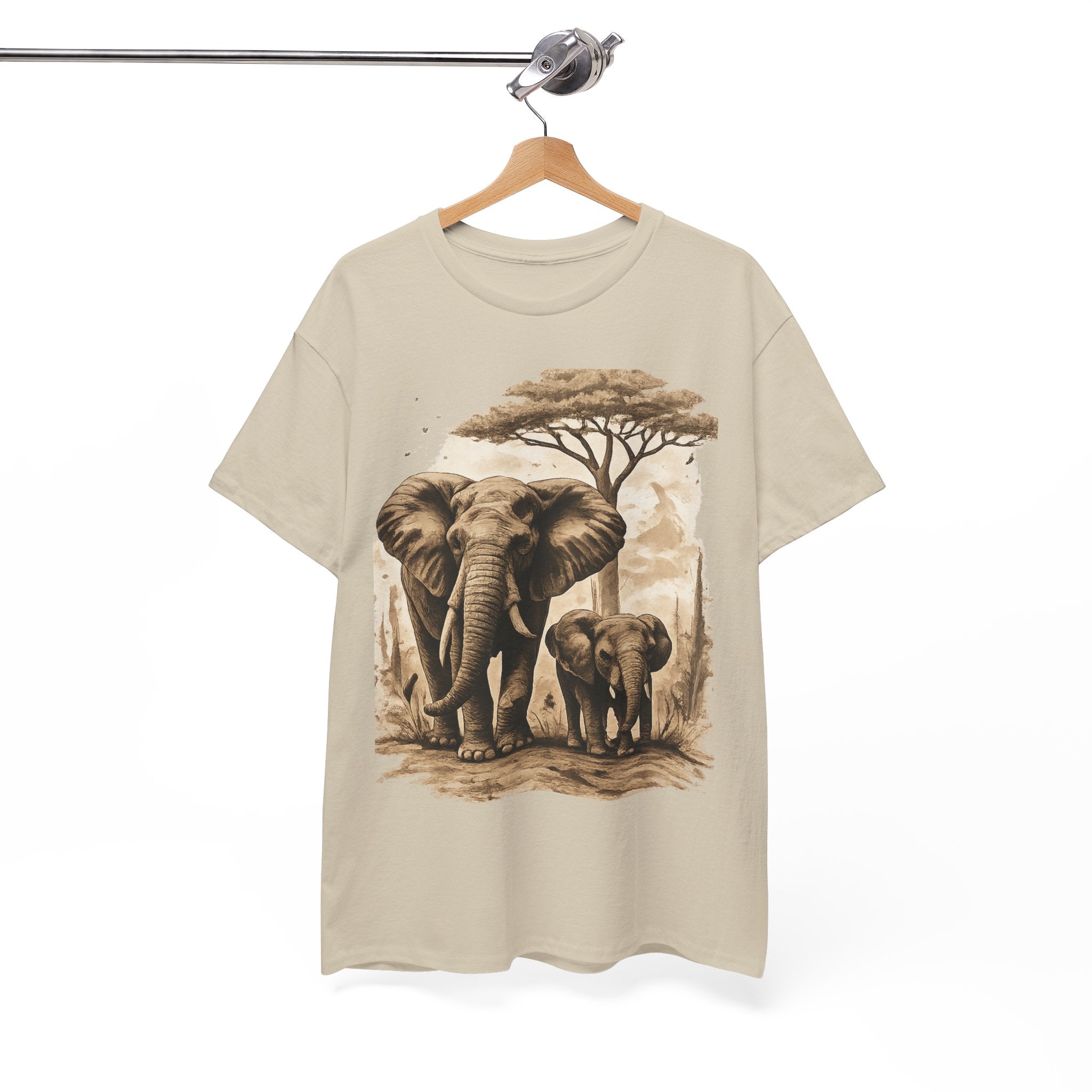 Elephant Family Tee — Vintage Safari Wildlife T-Shirt