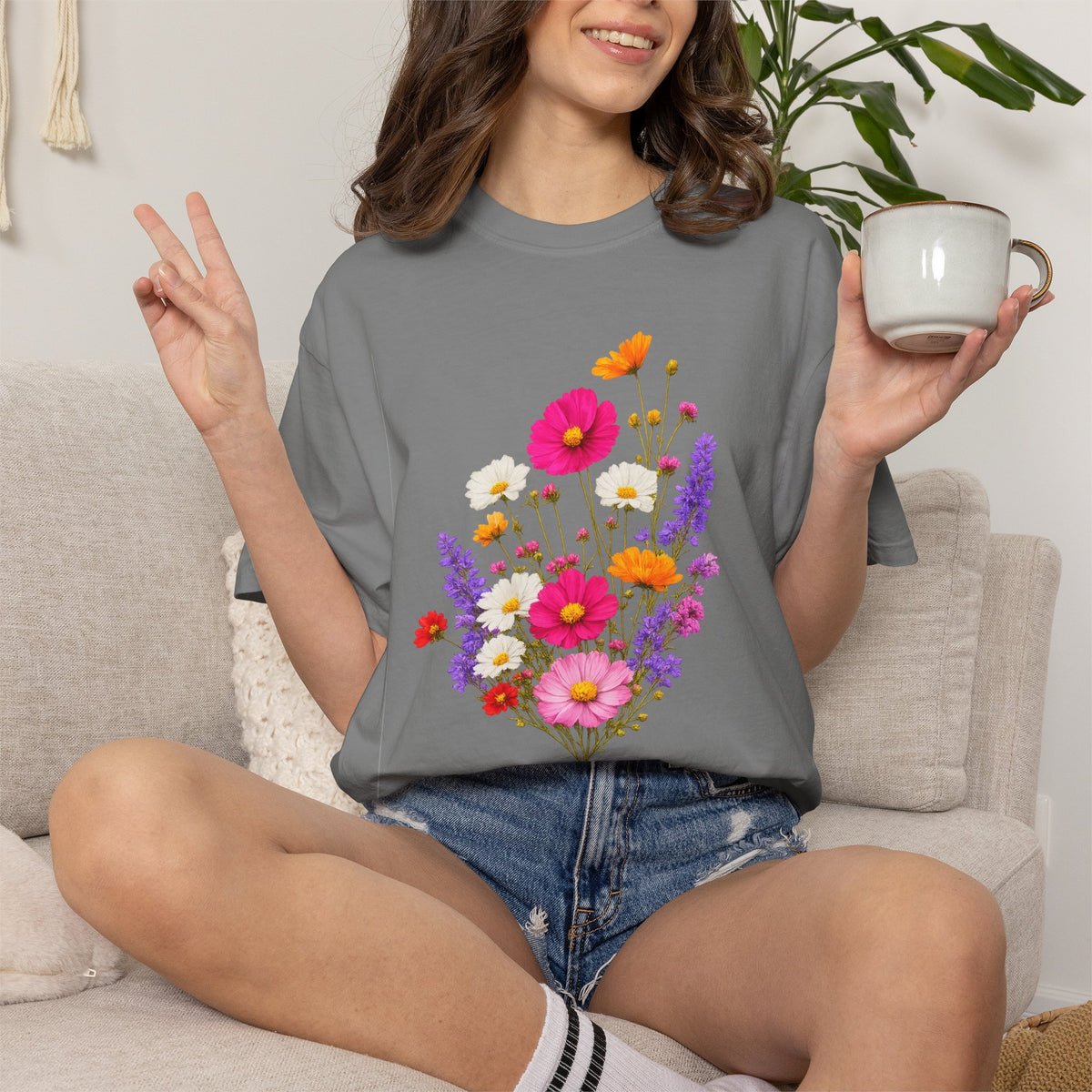 Floral Bouquet T-Shirt — Vintage Wildflower Garden Tee