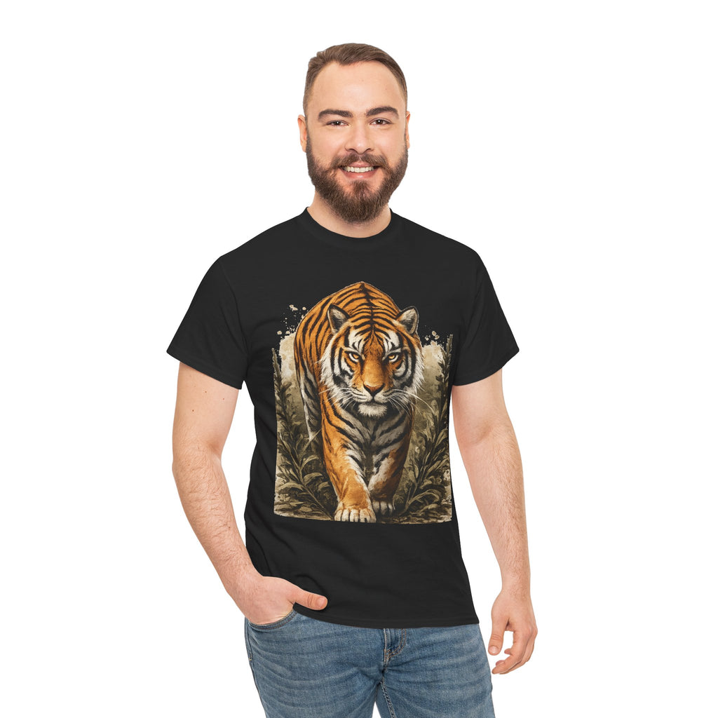 Tiger Stroll Graphic Tee — Majestic Tiger Vintage-Style T-Shirt