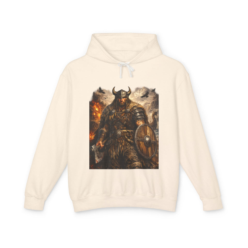 Viking Warrior Hoodie — "Forge Your Legend" Shield & Helmet Sweatshirt