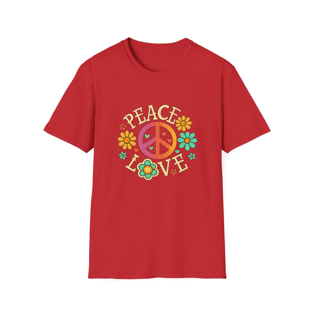 Peace & Love T-Shirt — Retro Flower Peace Sign Tee