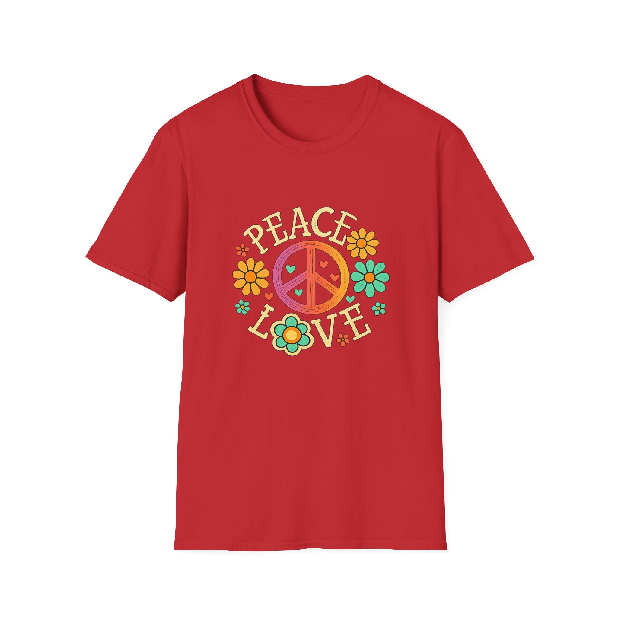 Peace & Love T-Shirt — Retro Flower Peace Sign Tee