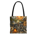 Adventure Motorcycle Tote Bag — Campfire Road Trip All-Over Print