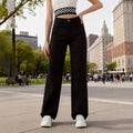Jeans with Rhinestones Women High Waist Slimming Wide Leg Jeans  Jeans