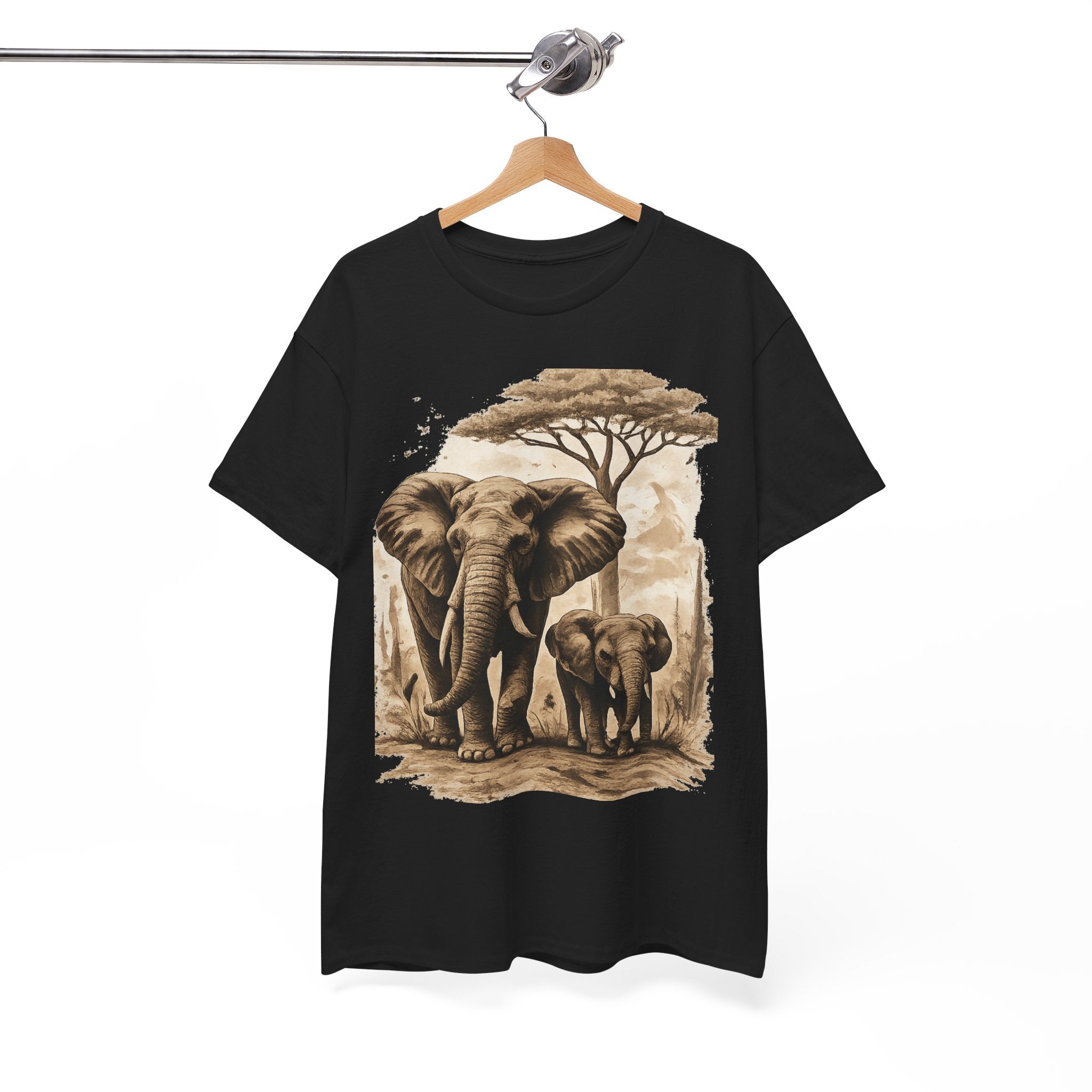 Elephant Family Tee — Vintage Safari Wildlife T-Shirt